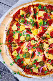 homemade hawaiian pizza w pepperoni jalapenos bowl of delicious recipe pizza recipes homemade homemade hawaiian pizza recipe homemade hawaiian pizza