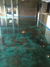 Epoxy Floor Floor Ideas Turquoise And Brown Metallic Epoxy Floor Epoxy Floor Flooring
