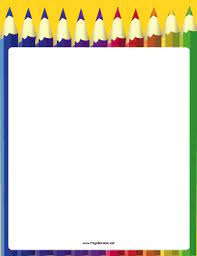 Coloring Pencil Row Border Colorful Borders Design Colored Pencils Borders And Frames