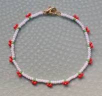 Cherry Beaded Bracelet, Friendship Bracelet, Seed Bead ...