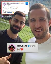 ✓ Manchester City ✓ FC Bayern München ✓ Novak Djokovic ✓ Harry Kane List of  people and clubs outside cricket that have posted