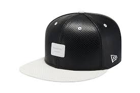 Black And White Baseball Cap New Era 9fifty Punching Leather Metal Badge Black White Baseball Cap Hat Flat White Baseball Cap Baseball Cap Leather