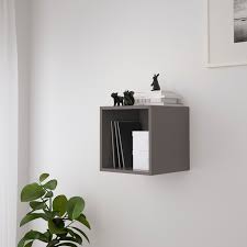 Grey is the perfect shade to use as a backdrop to contrasting pops of colour, while matt grey walls provide texture as well as. Eket Dark Grey Wall Mounted Shelving Unit 35 X35 X35 Cm Ikea