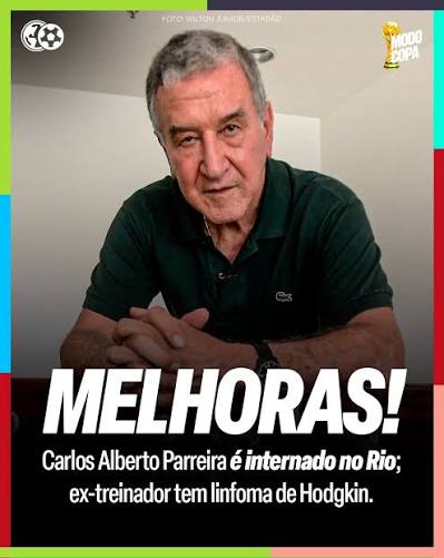 Parreira apresenta melhora global e pode deixar a UTI até o fim da semana