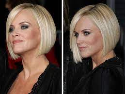 01/08/2014 09:16am est | updated january 23, 2014. Hair Cut In A Jenny Mccarthy Bob To Soften A Strong Jaw Line