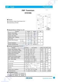 There are a number of standard parameters with abbreviations that are used to define the performance of a transistor. Kta1001 Datasheet Equivalente Reemplazo Todos Los Transistores Hoja De Especificaciones Principales Caracteristicas