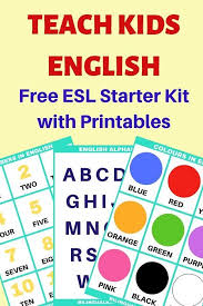 Teach Kids English Your Esl Starter Kit With Free Printable Materials Kids English Esl Teaching Elementary Learning English For Kids