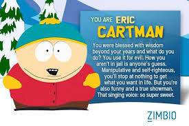 The South Park 20th Anniversary Personality Quiz South Park Funny South Park Characters Eric Cartman