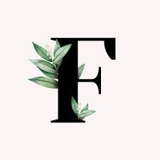 Download Premium Vector Of Botanical Capital Letter F Vector 584841 Letter F Lettering Alphabet Lettering Fonts