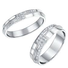 His Hers White Gold Wedding Rings Matching Sets For Groom And Bride Intended For His And Hers White Gold Wedding Rings