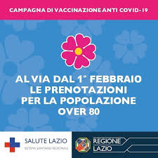 A partire da lunedì 1° febbraio le persone con età pari o superiore ad 80 anni potranno prenotare il proprio vaccino anti covid sul portale salutelazio. Soklq7me1auv2m