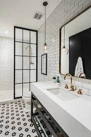 Black and white bathrooms can have their. The 15 Best Tiled Bathrooms On Pinterest Living After Midnite White Bathroom Designs Modern Farmhouse Bathroom Bathroom Design