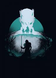 wolf vs night poster art print by hyper twenty displate game of thrones artwork game of thrones art snow night