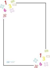 Numeracy Printable Writing Paper Math Border Math Pages Math Design
