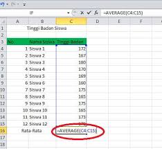 Cara Menghitung Rata Rata Di Excel