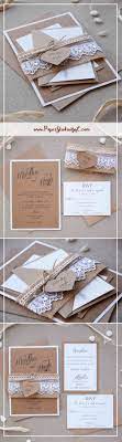 Burlap And Lace Wedding Invitations Rustic Wedding Stationery Personalised Wedding Invitations Lace Wedding Invitations