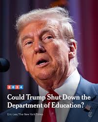 Donald Trump has said he plans to use the Department of Education to  further his priorities. He also said he would close it. But is either  possible? Even with his electoral victory,