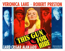"THIS GUN FOR HIRE" (1942) half sheet 22"x28" classic film noir movie  poster!! | eBay