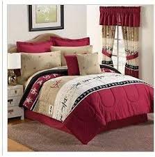 Black And Cream King Size Bedding Sets King Size Asian Caligraphy Wisdom Bedding Comforter Set Red Black 10p Bedroom Red Burgundy Bedroom Asian Bedroom Decor