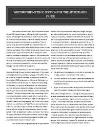 It shows the path through which these researchers formulate their problem and objective and present their result from the data obtained during the study period. Ap Research Method Section How To Peer Review By Allan Rakowiecki