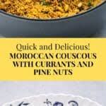 It's light, tasty, and super filling. Moroccan Couscous With Currants And Pine Nuts Posh Journal