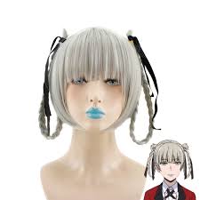 New Kirari Momobami Cosplay Wig Kakegurui Compulsive Gambler Costume Play Woman Adult Wigs Halloween Anime Game Hair Wish [ saotome mary x ririka momobani; new kirari momobami cosplay wig kakegurui compulsive gambler costume play woman adult wigs halloween anime game hair wish
