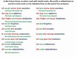 Separable Prefix Verbs In German Www Germanforspalding Org Herr Wallace Prefixes Learn German German