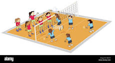 Girls volleyball court Cut Out Stock Images & Pictures - Alamy