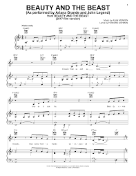 Ariana Grande John Legend Beauty And The Beast Sheet Music Download Pdf Score 181298