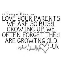 Love Your Parents We Are So Busy Growing Up We Often Forget They Are Also Growing Old Funny Photo Love Your Parents Words Inspirational Words