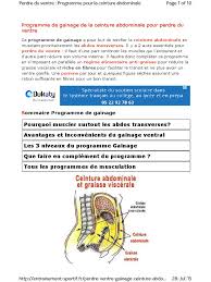 Si vous devez perdre du poids, votre organisme va préférentiellement puiser dans le tissu attention toutefois à la gestion des charges d'entraînement si vous souhaitez perdre du poids. Entrainement Sportif Fr Perdre Ventre Gainage Ceinture A Abdomen Musculation