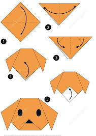 Instructions Papercraft Printable Origami Crafts Face Temp Step Kids Free For Diy Dog Of Byorigami Step By Step I Kagit Elisi 3d Origami Origami