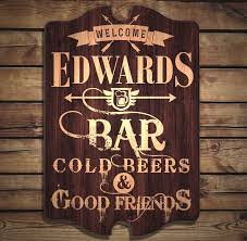 Custom Tavern Shaped Wood Bar Sign Bar Welcome Home Bar Signs Bar Signs Diy Diy Home Bar