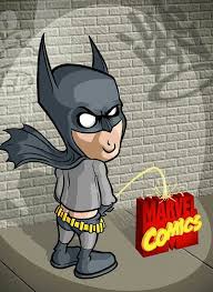 Barman Pees On Marvel Comics Batman Funny Marvel Comics Batman Art