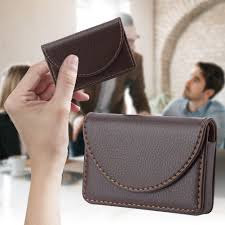 If you want a card holder with more pockets, the gift card / credit card holder has six pockets and a button closure. Rdeghly Portable Lightweight Leather Business Name Card Holder Case Wallet Credit Card Holder Case Business Name Card Holder Name Card Holder Walmart Canada