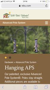 Aps Bird Feeder Pole System Bird Feeder Wild Birds Unlimited Wild Birds Bird Feeders