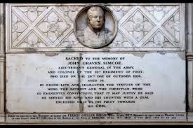 Lieutenant-Governor Simcoe behind familiar place names of today