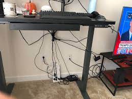 See more ideas about cord management, cord organization, cable organizer. New Standing Desk I M Terrible At Cable Management Any Tips Standingdesk