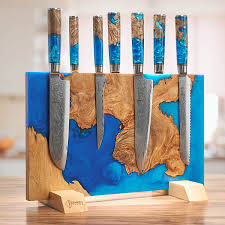 Magnetic Knife Holder Acacia Wood Resin