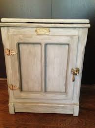 There's more furniture for sale! Vintage Gray White Clad Ice Box Swivel Top Side Table Tv Stand Coastal Beach Ebay