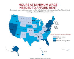 This Image Shows How Many Hours Per Week A Minimum Wage Earner Would Have To Work In Each State In Order To Pay No More Than 30 Of Minimum Wage Wage
