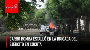 El presidente de colombia, iván duque, confirmó este martes la explosión de un carro bomba en la brigada 30 del ejército nacional localizada en la ciudad de cúcuta, departamento de norte de santander. G8q58qjibj D7m