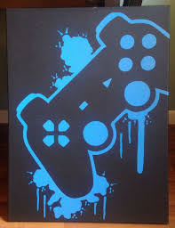 Playstation Video Game Controller Malerei Videospiel Kunst Etsy Leinwand Selber Gestalten Gemalde Auf Leinwand Bilder