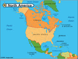 Map Showing Location Of Bermuda In The Atlantic Ocean North America Map America Map North America