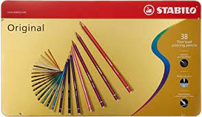 We have products from stabilo in many different variants. Stabilo Original 8778 6 Thin Lead Colouring Pencils 2 5 Mm Metal Case With 38 Pencils Amazon De Burobedarf Schreibwaren