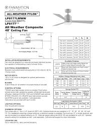 Check spelling or type a new query. Fanimation Lp8177 All Weather Pylon Specification Manualzz