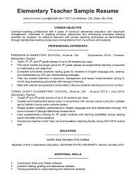 Elementary Teacher Resume Ipasphoto