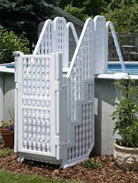 New Complete Steps Entry System Above Ground Swimming Pools Ladder Stairs Gate Above Ground Pool Steps Pool Steps Swimming Pool Steps