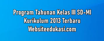 Prota Kelas 3 Sd Mi Kurikulum 2013 Tahun 2020 2021 Websiteedukasi Com
