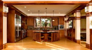 Luxfer pull 128mm, frank lloyd wright collection, antique copper by wisdom stone. River Forest Residence Kitchen Prairie Architect West Studio